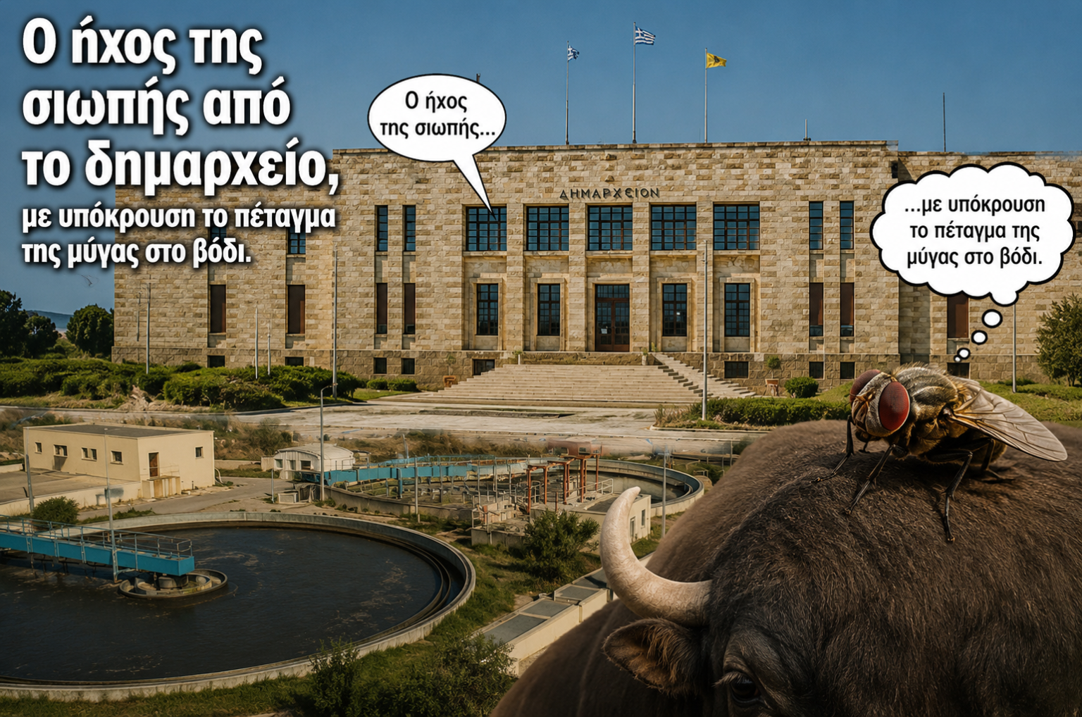 Ο ήχος της σιωπής από το δημαρχείο, με υπόκρουση το πέταγμα της μύγας στο βόδι
